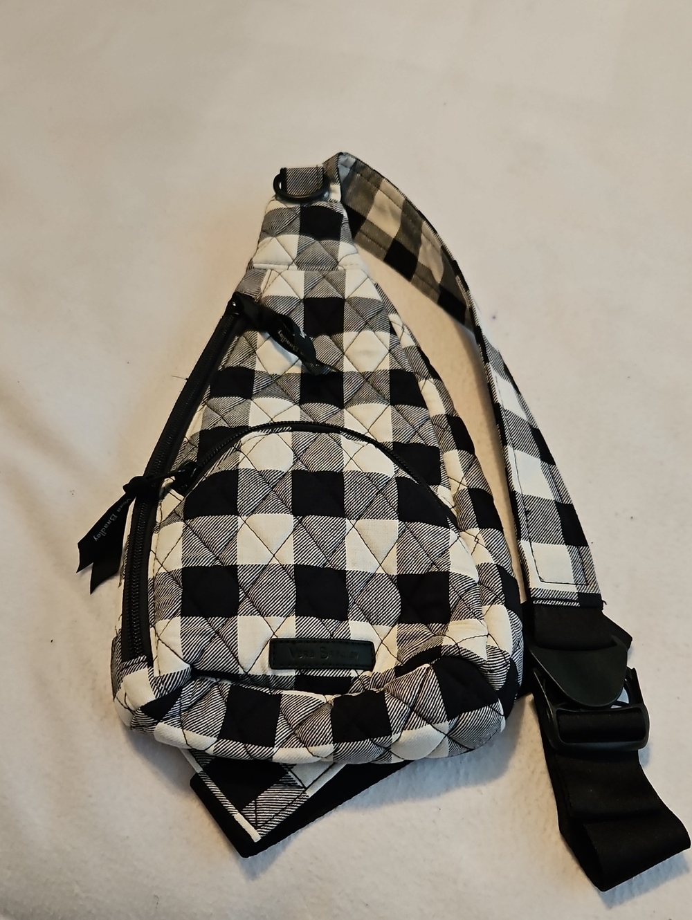 Vera Bradley Mini Sling Backpack In Pearl Buffalo Check
